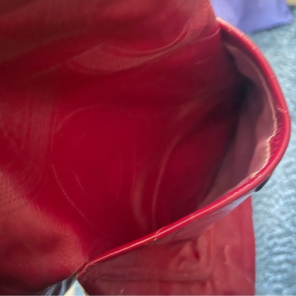 COACH Alex Op Art Patent Leather Raspberry Tote H0920-14255 - Picture 5 of 8